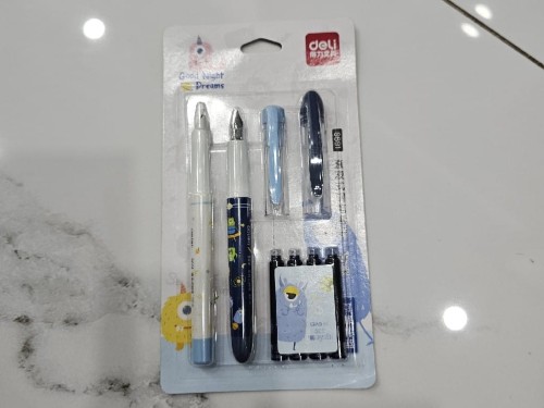 Pióro niebieskie + naboje Deli