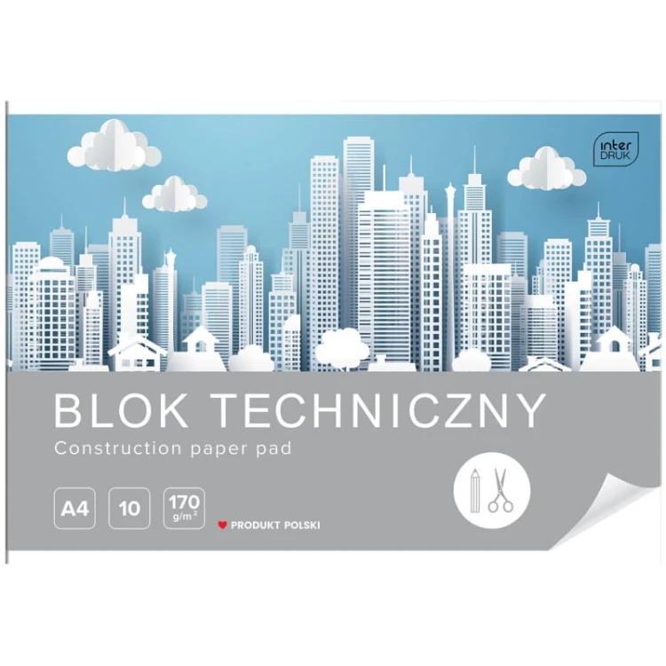 BLOK TECHNICZNY A4/10K 170G - Interdruk