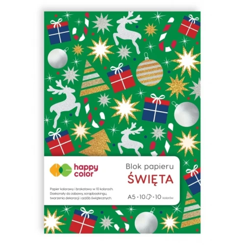 Blok Kreatywny A5/10K Xmas Effect - Happy Color