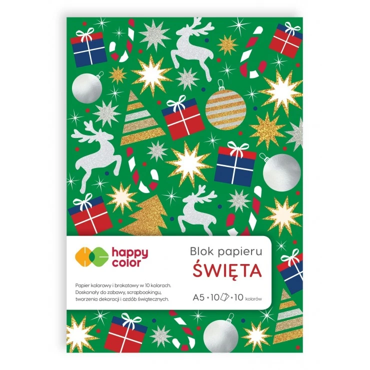 Blok Kreatywny A5/10K Xmas Effect - Happy Color