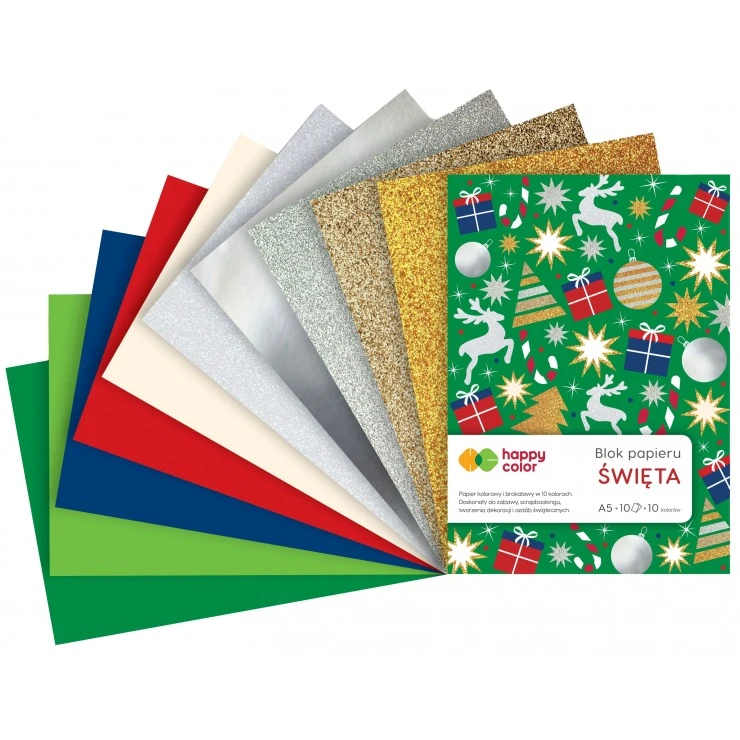 Blok Kreatywny A5/10K Xmas Effect - Happy Color
