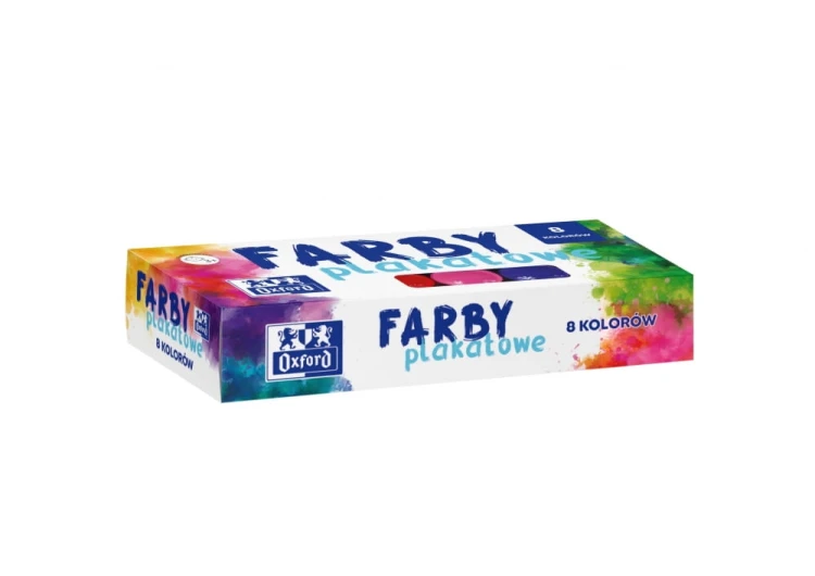 Farby plakatowe 8kolorów 20ml - Oxford