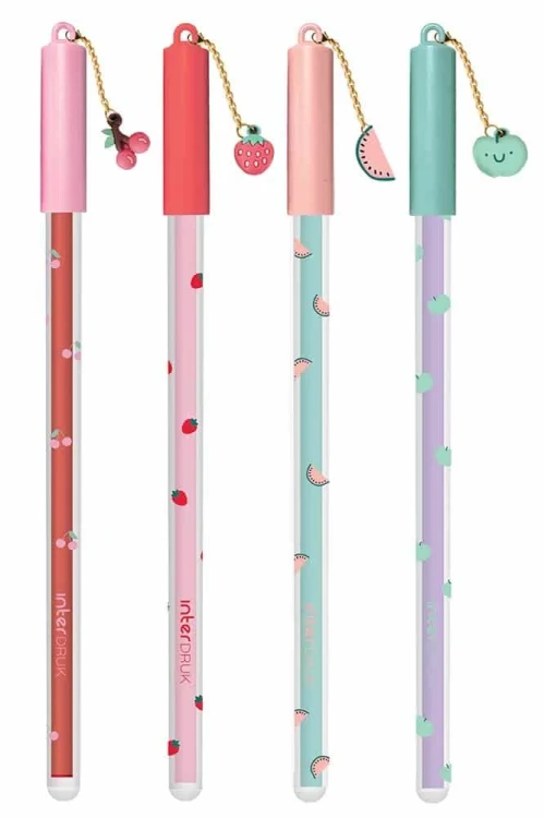Długopis ścieralny Cute Fruits wkład niebieski 0,5mm - Interdruk