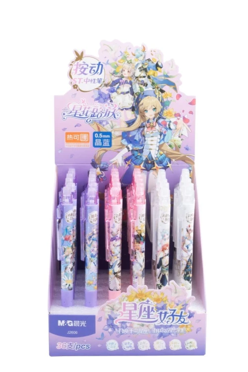 Długopis aut. wymazywalny Korean Flowers Manga 0,5mm nieb. - M&G