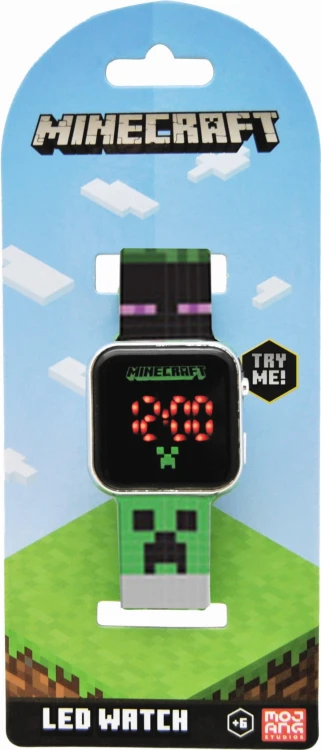 Zegarek cyfrowy LED z kalendarzem Minecraft - Kids Euroswan