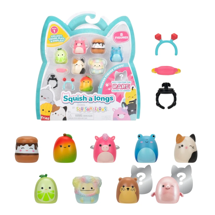 SQUISH A LONGS zestaw 8 figurek - Jazwares
