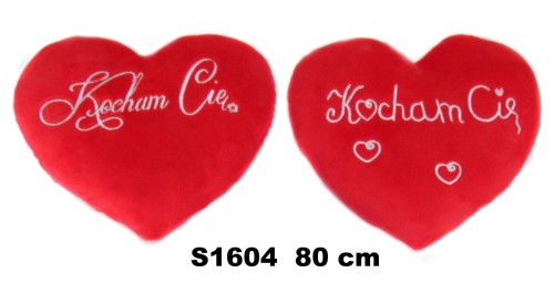 Serce walentynkowe pluszowe 80cm Kocham Cię - Sun Day