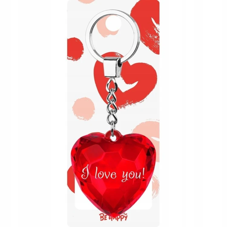 Brelok serce: I love you! - BeHappy