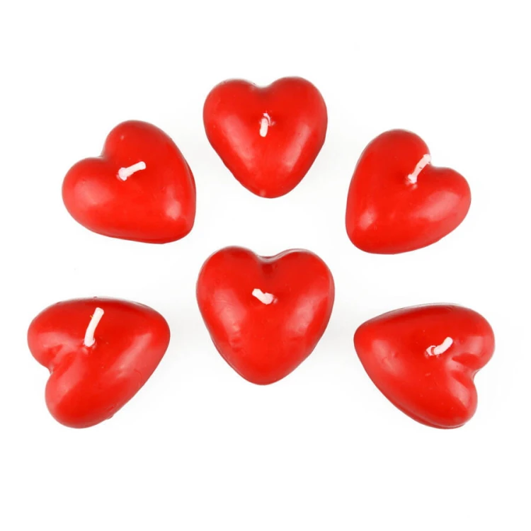 Świece romantic pływające w kształcie serca 6szt. - Arpex
