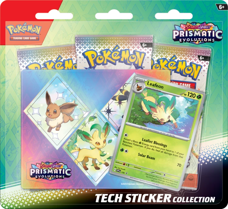 Pokémon TCG: Scarlet & Violet -Prismatic Evolutions - Tech Sticker KOMPLET 3 WZORÓW