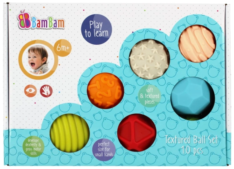 Zestaw Kul Sensorycznych 10 szt. - BAM BAM