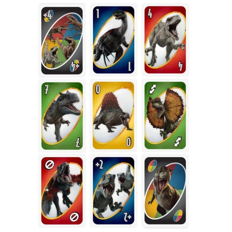 Uno Jurassic world - Mattel MrPuggy Krakow.jpg