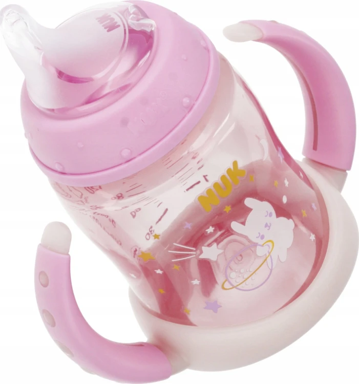 NUK kubek niekapek 150ml z uchwytem 6-18msc róż MrPuggy Kraków.jpg