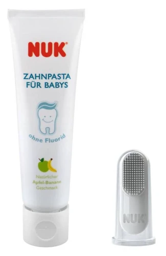 NUK zestaw do mycia zębów dla niemowląt 3-12msc MrPuggy.webp
