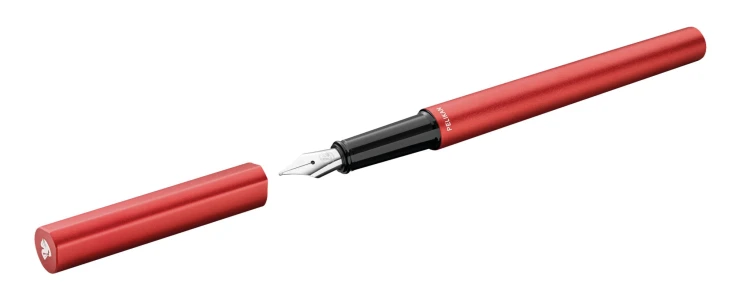 Pióro Pelikan INeo metalowe czerwone Mr Puggy.jpg