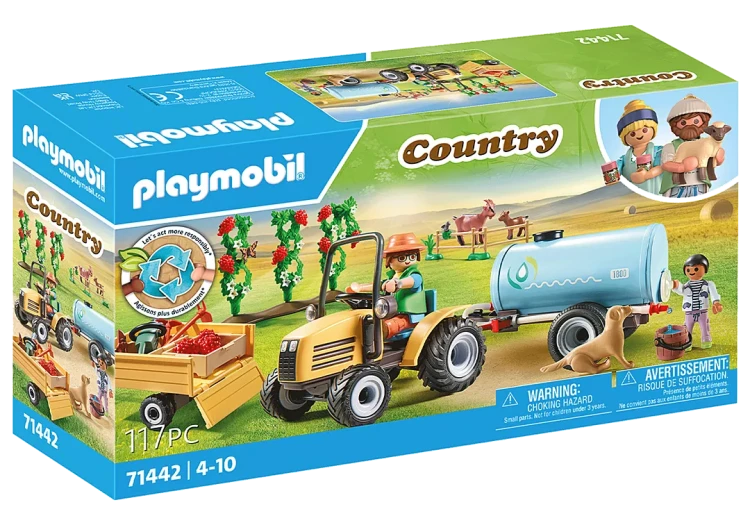 Playmobil 71442 Traktor z przyczepą i zbiornikiem na wodę.webp