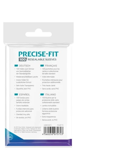 Ultimate Guard Precise-Fit Sleeves Standard Size (100) - Resealable MrPuggy.webp