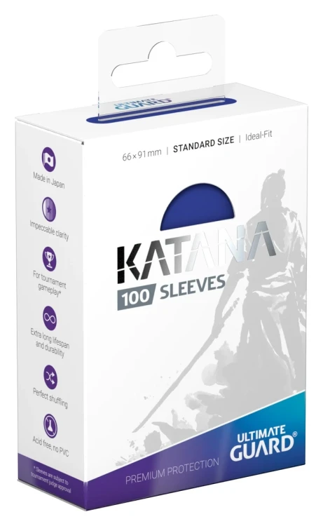 Ultimate Guard Katana Sleeves Standard Size (100) - Blue.webp