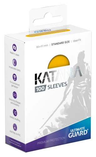 Ultimate Guard Katana Sleeves Standard Size (100) - Yellow.webp