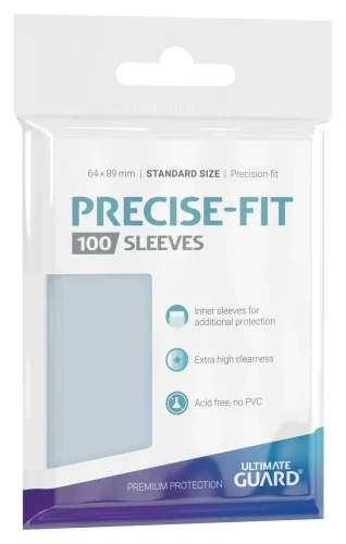 Ultimate Guard Precise-Fit Sleeves Standard Size (100) - Side-Loading.webp