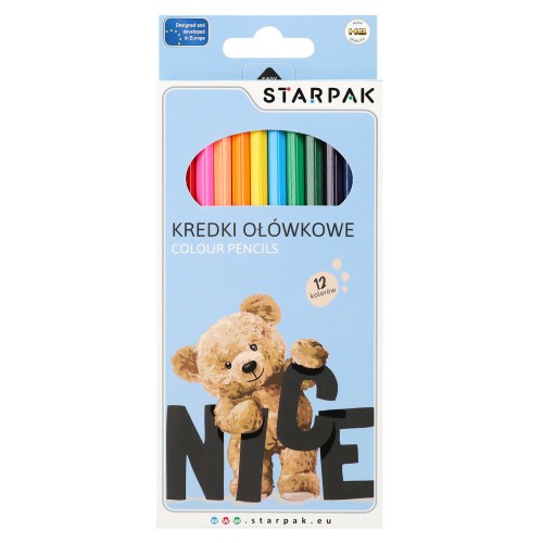 kredki ołówkowe miś 12 mr puggy