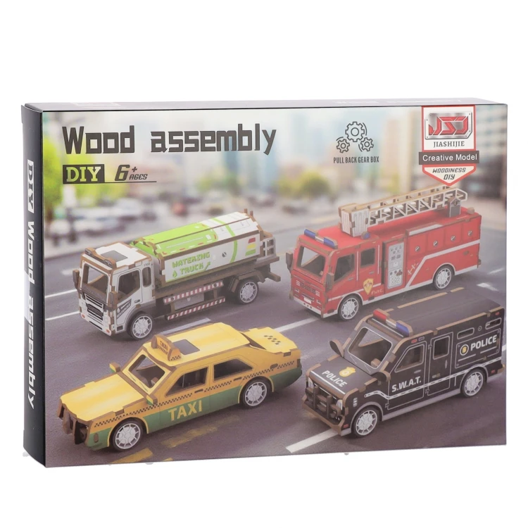 puzzle 3d drewniane samochody mr puggy