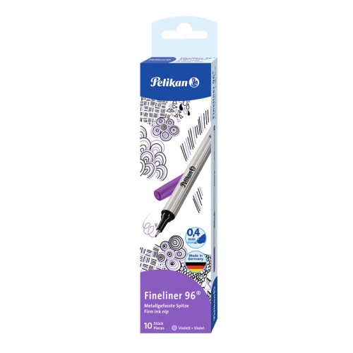cienkopis pelikan fioletowy mr puggy