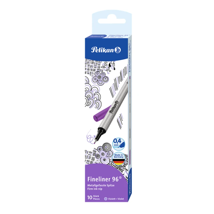cienkopis pelikan fioletowy mr puggy