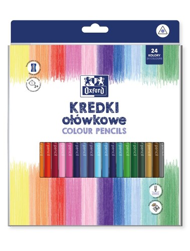 kredki ołówkowe 24 kolory oxford mr puggy