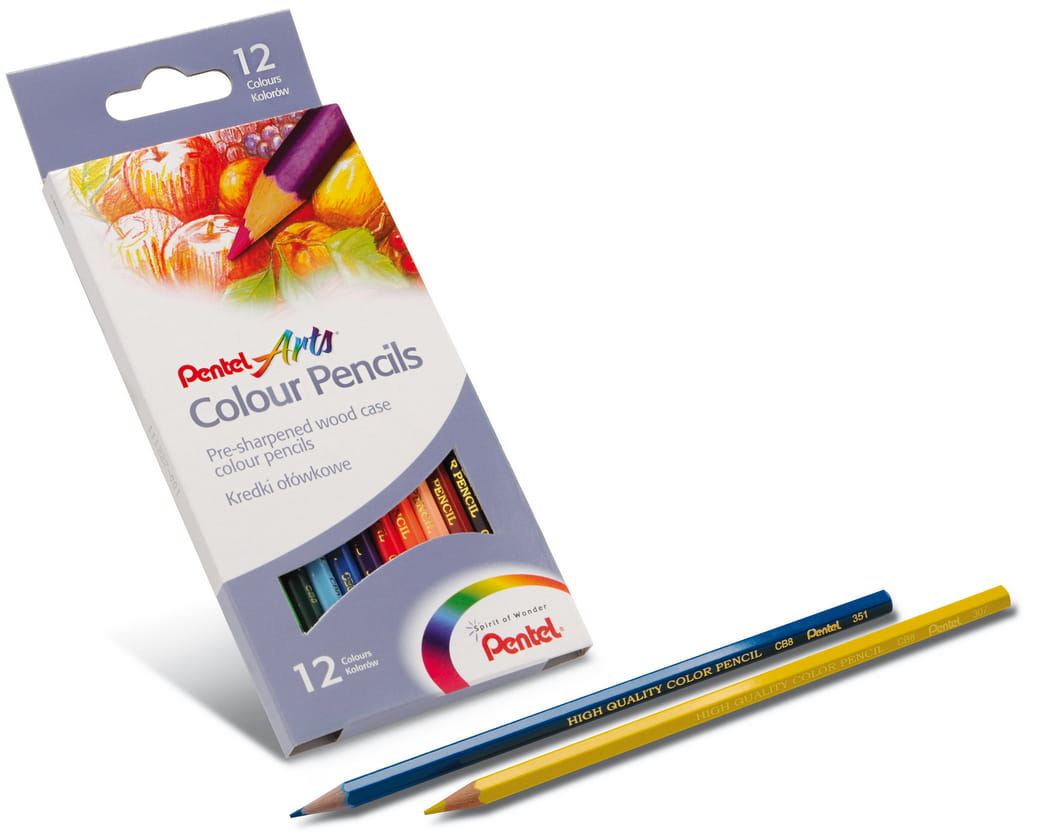 Kredki ołówkowe Pentel 12kol