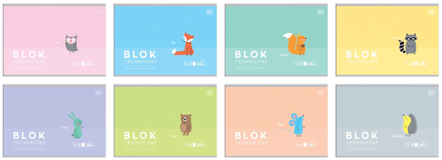 Blok Techniczny A4/10K 240G BB Kids - Interdruk