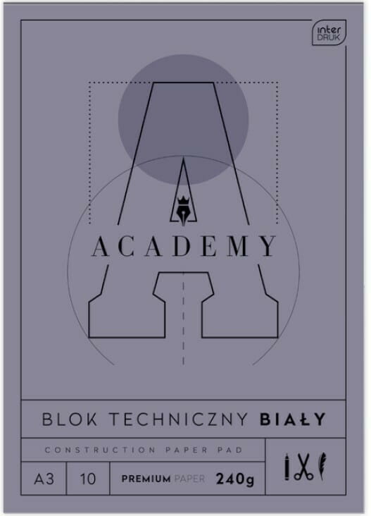 Blok Techniczny A3/10K 240G Academy - Interdruk