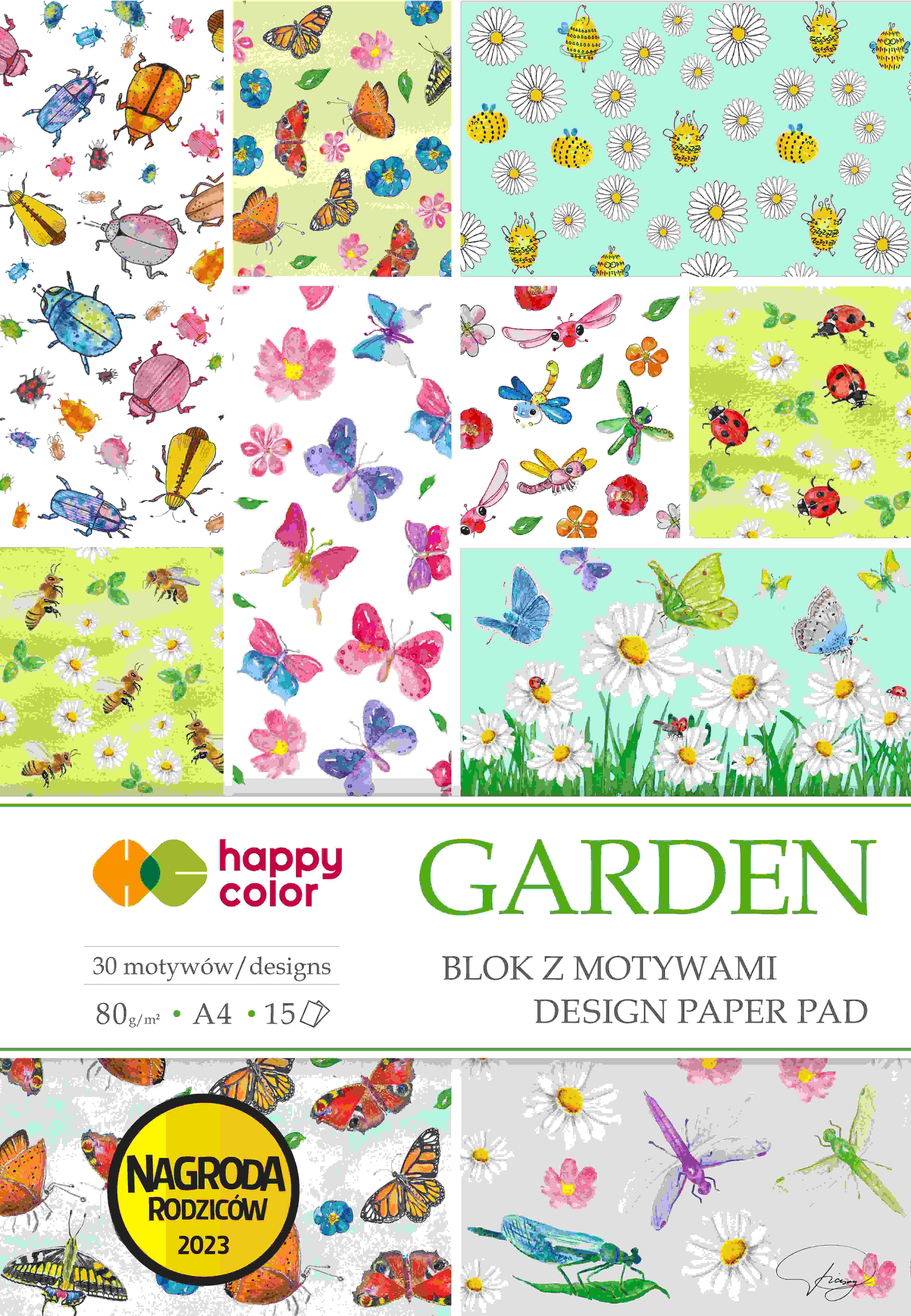 Blok kreatywny Garden A4/15K 80g - Happy Color