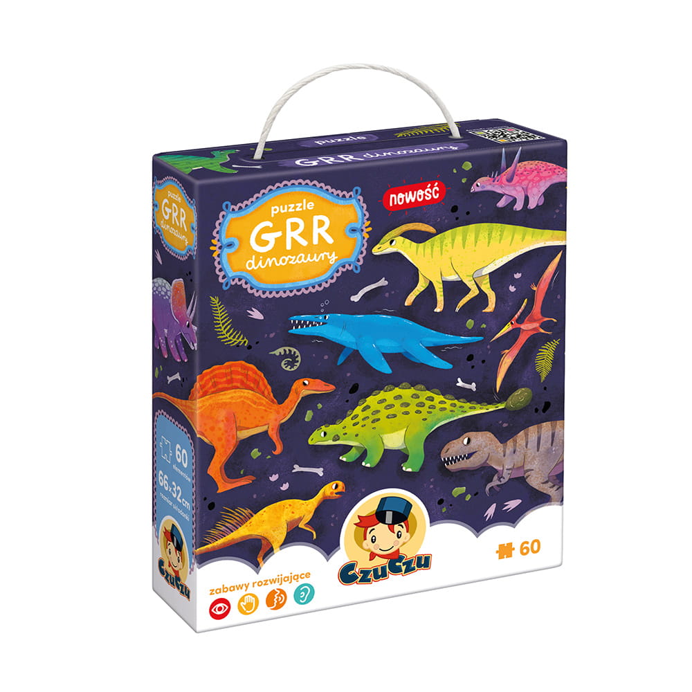 CzuCzu Puzzle Gra Dinozaury 60el