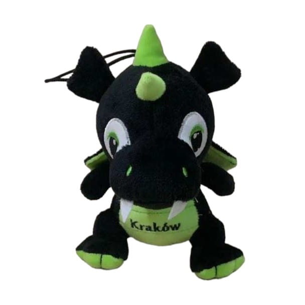 Smok Pluszowy Kraków 20cm czarno zielony