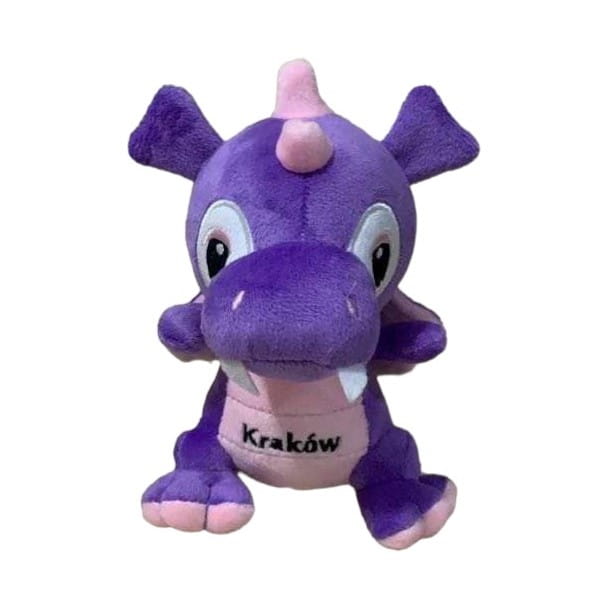 Pluszowy Smok Kraków 30cm fioletowo różowy