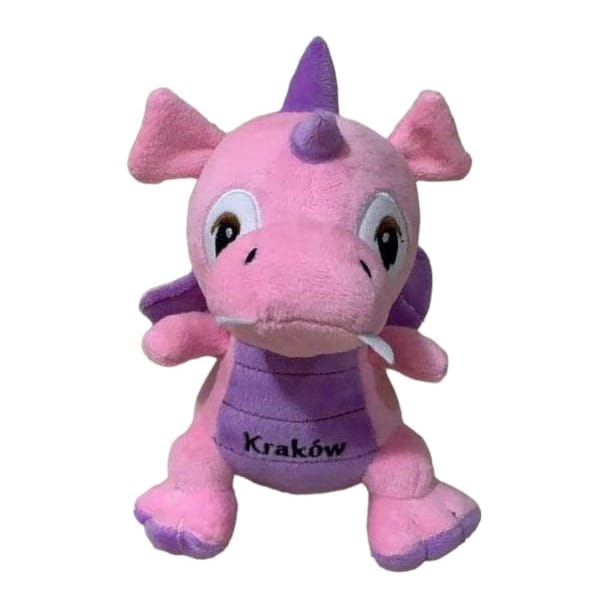 Pluszowy Smok Kraków 30cm różowo fioletowy
