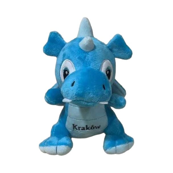 Brelok pluszowy Smok Kraków 10cm niebieski