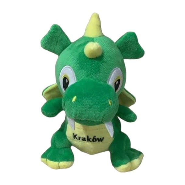 Pluszowy Smok Kraków 26cm ciemno zielony