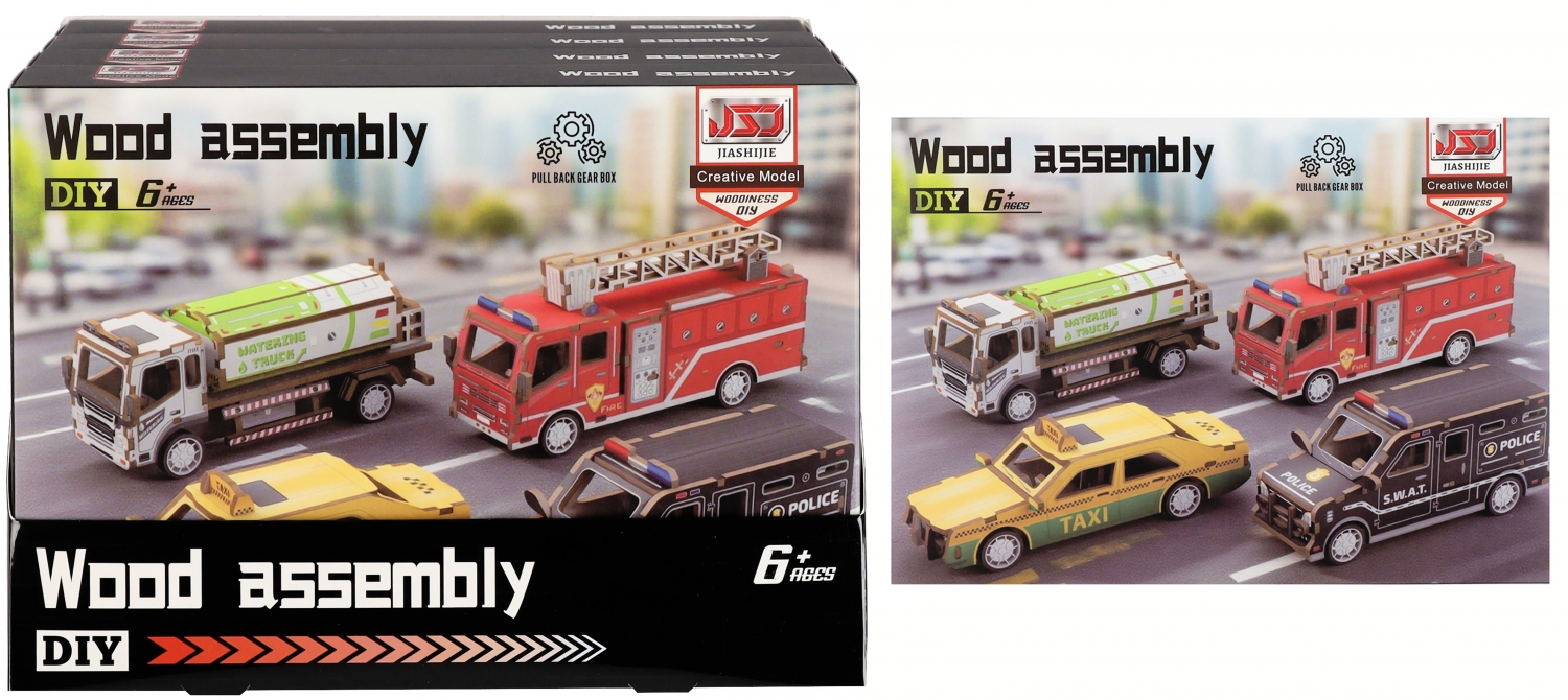 puzzle 3d drewniane samochody mr puggy