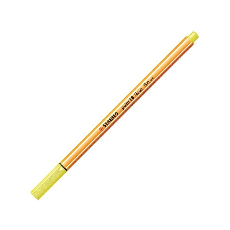 cienkopis stabilo neon żółty mr puggy