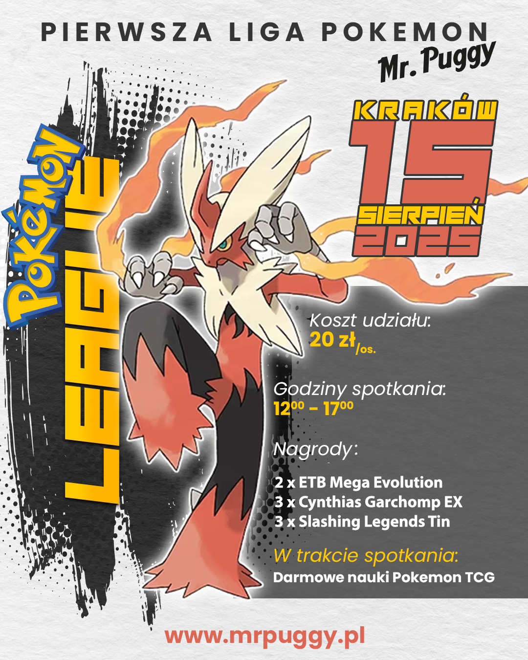 Liga Pokémon TCG w Mr.Puggy – start 15 sierpnia 2025!